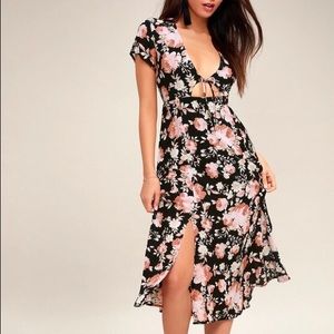 Lulus BEST DAY OF MY LIFE midi dress size small